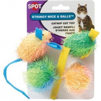 Chilly Dog Chilly Wooly Mice Catnip Cat Toy, 6-in x 2-In.