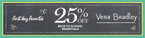 Vera Bradley Sale Back to School Essentials Sale