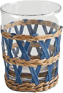Tableau Wicker Short Tumbler- Blue