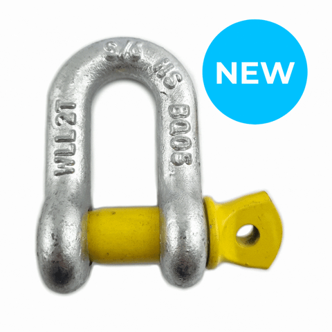 D Shackle - Galvanised & Yellow