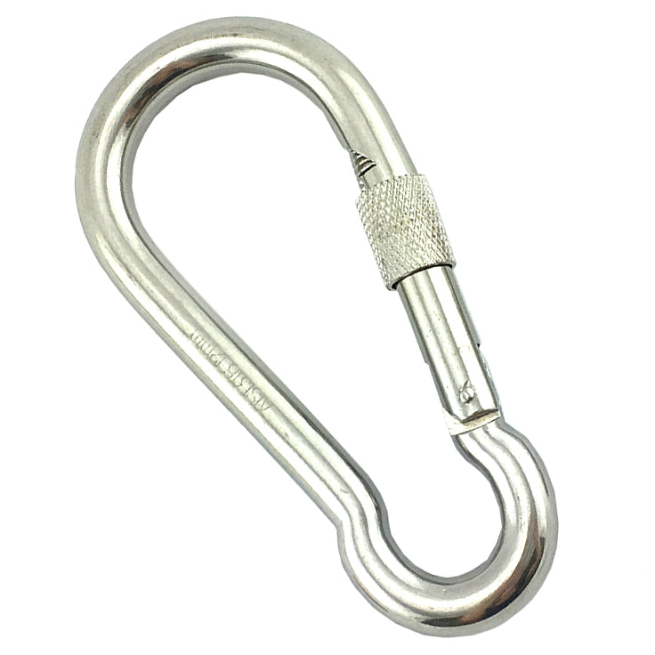 Locking Snap Hook Stainless Steel with Screw Gate, 10mm. Australia