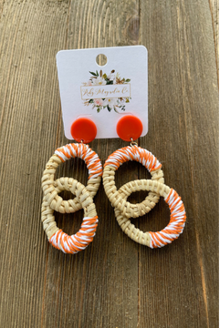 Beach Rattan Linked Earrings