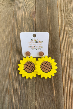 Acrylic Sunflower Earrings