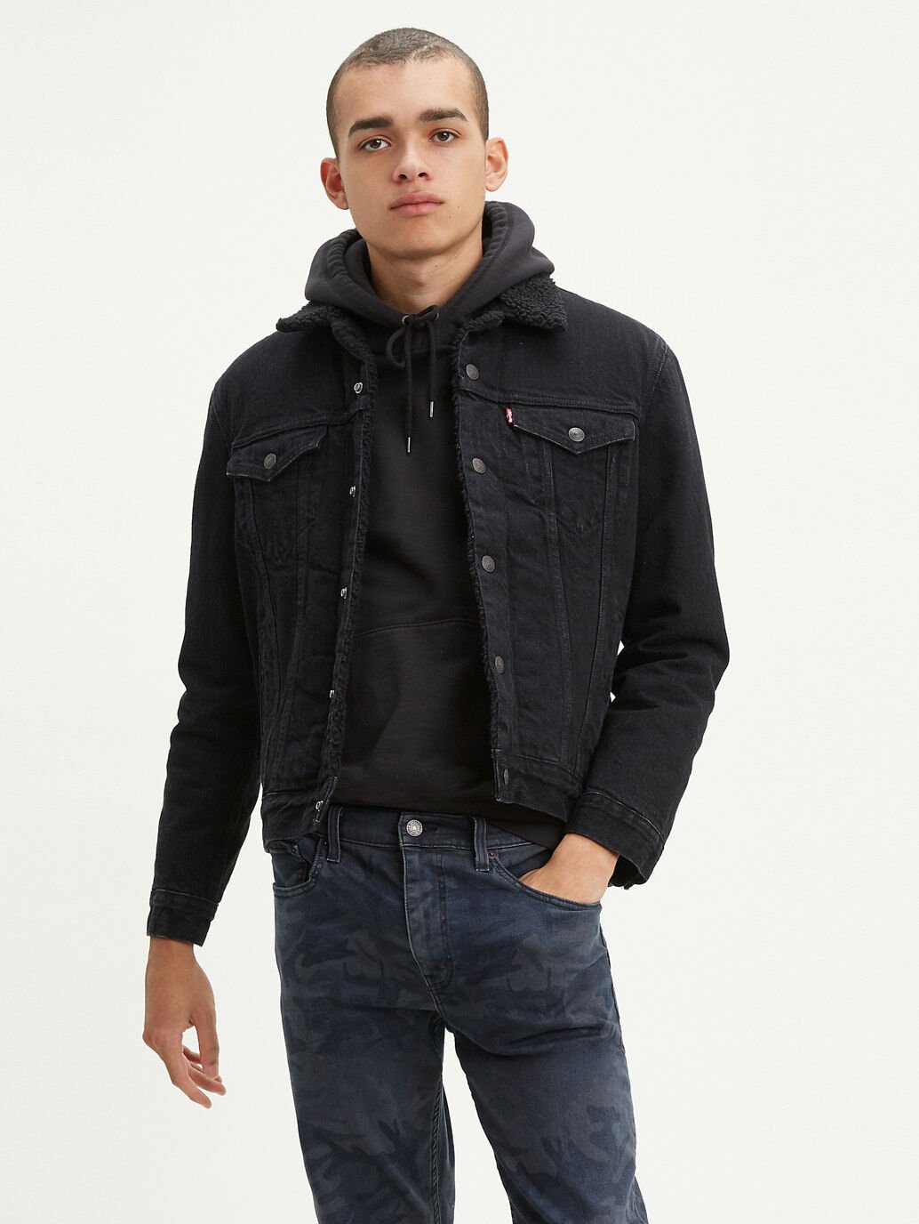 Levi's Trucker Sherpa jacket - Black – Shed Boutique Fashion