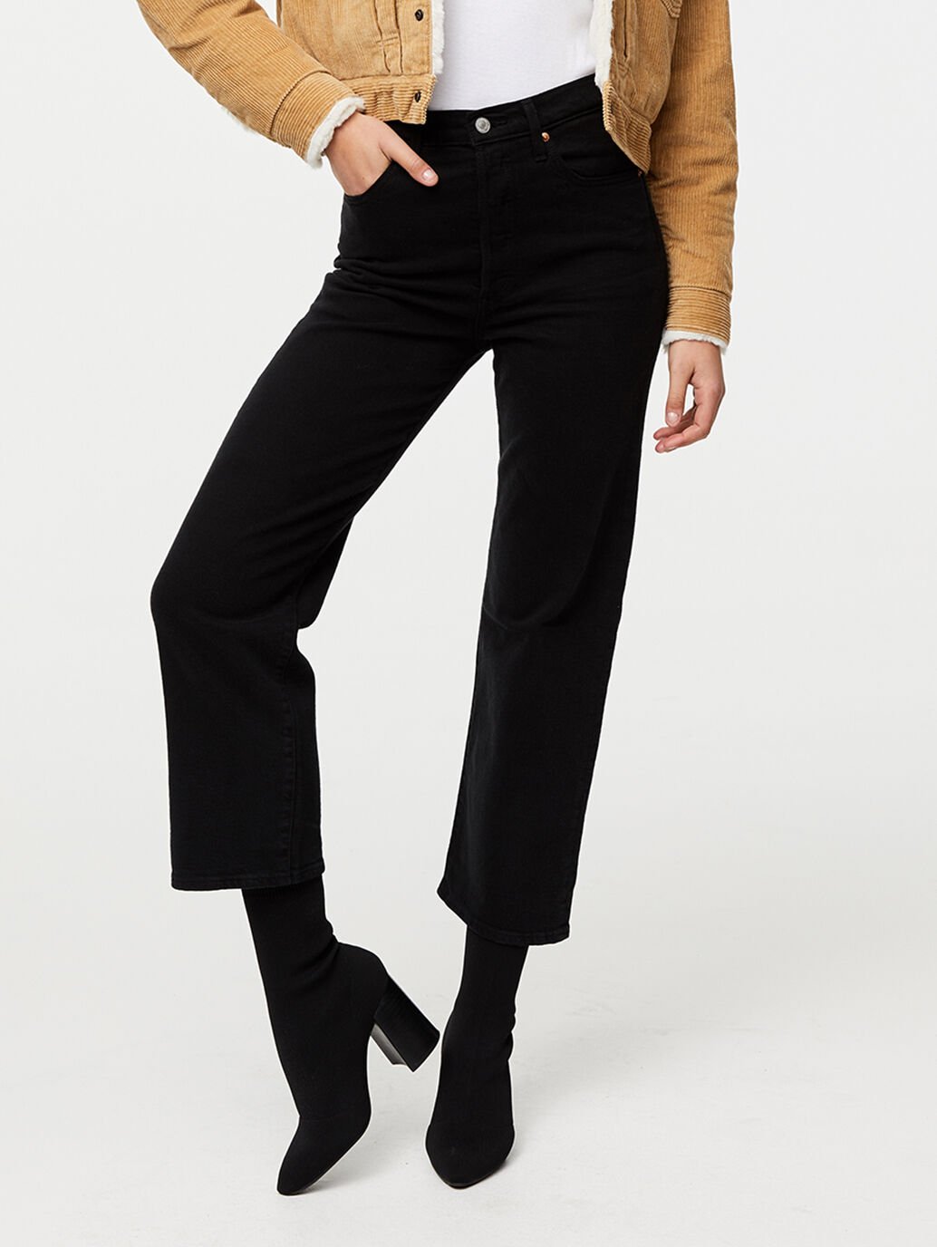 Levi's Ribcage Straight Ankle in Black Sprout – Shed Boutique Fashion