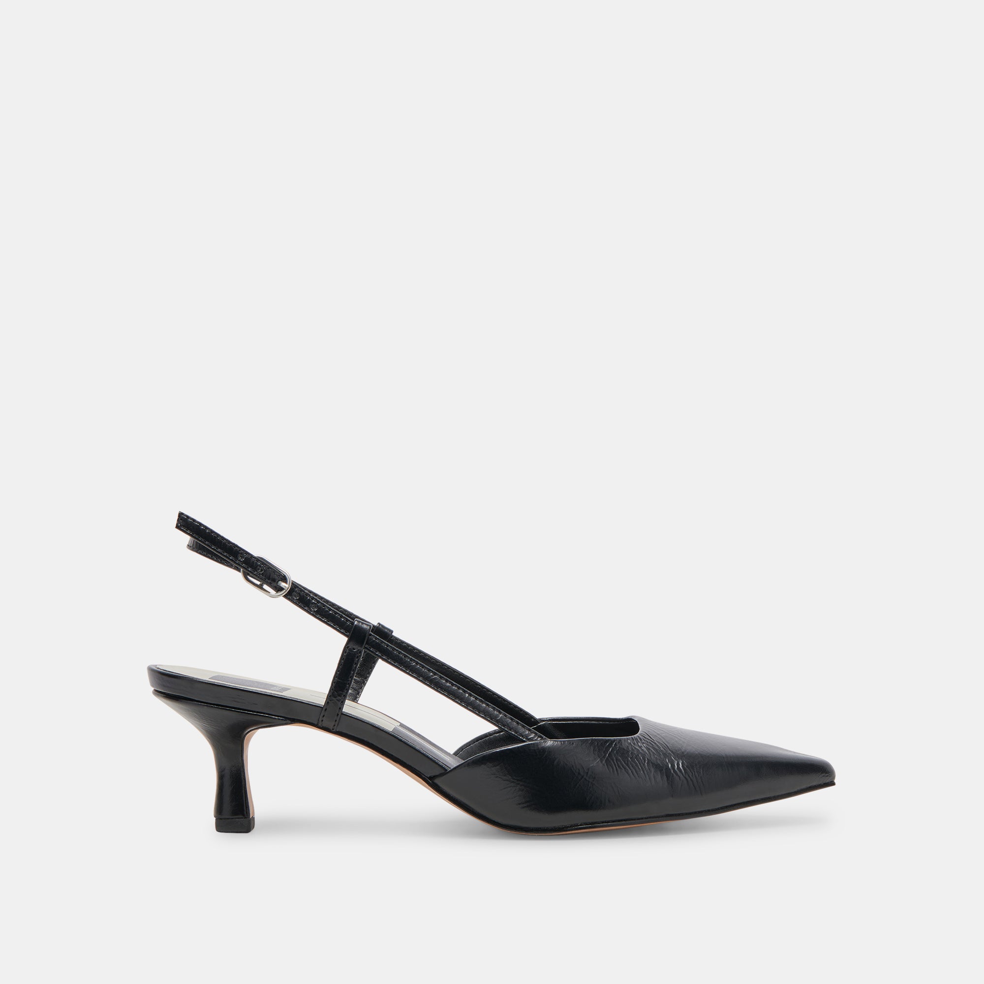 Vintage Made in Italy Shiny Black Heels Small Short Heel Closed Toe Dress  Shoes | Short heels, Black heels, Closed toe