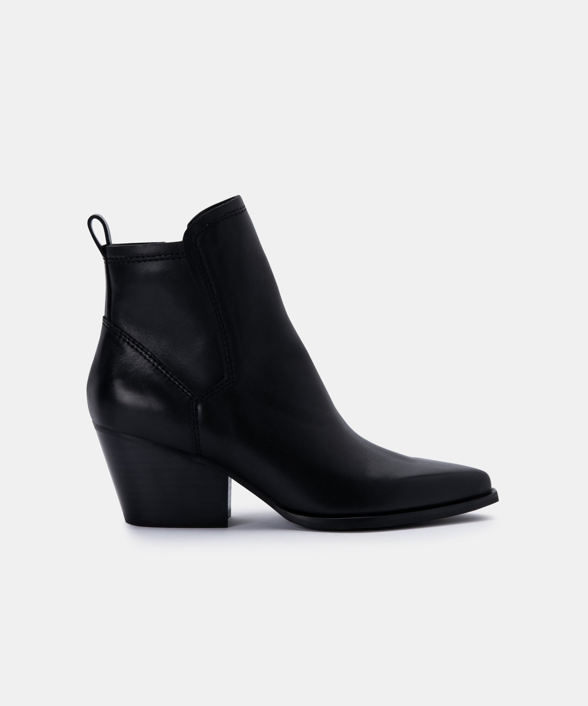 SAMMEY BOOTIES IN BLACK LEATHER – Dolce 