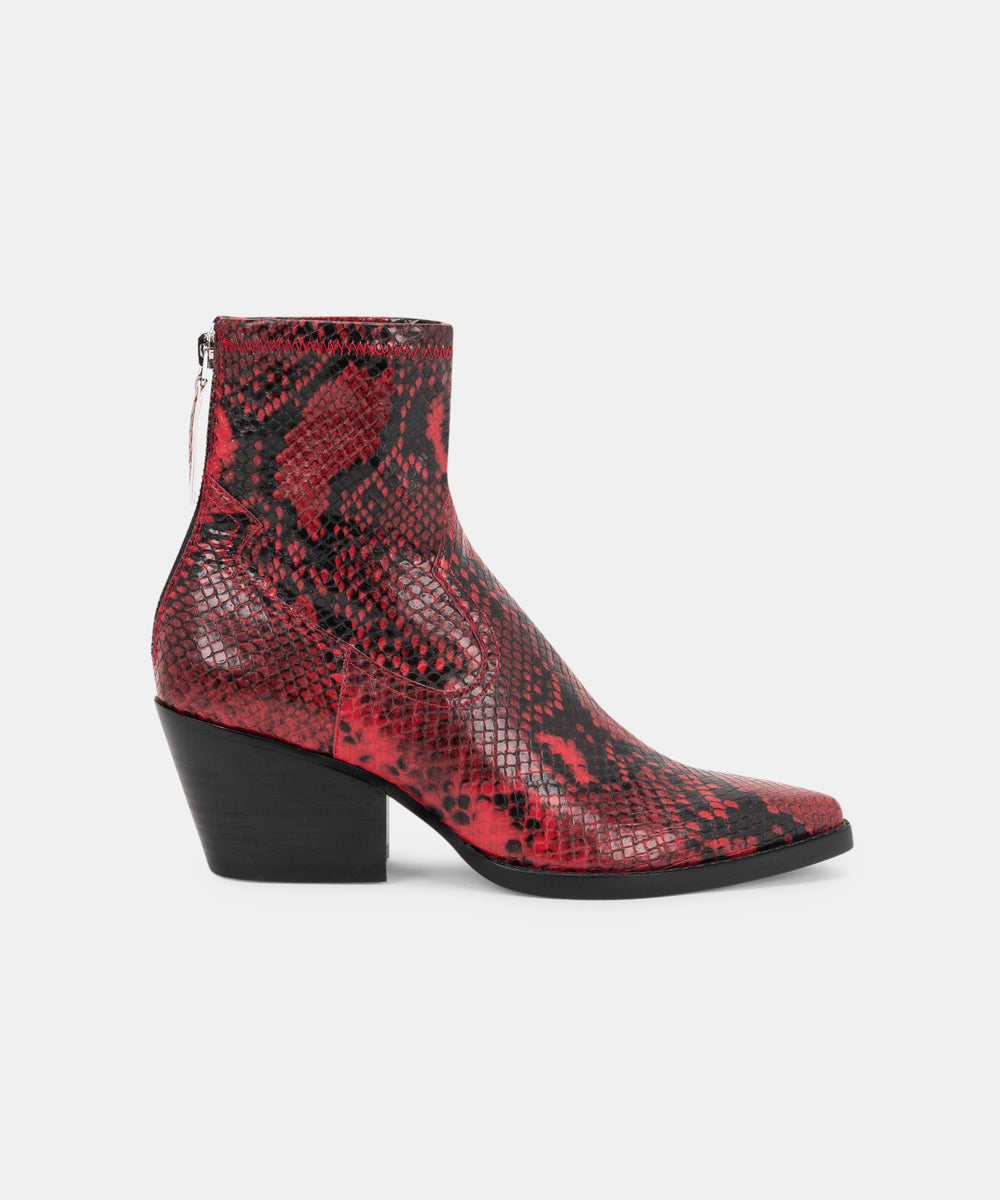 red snake booties