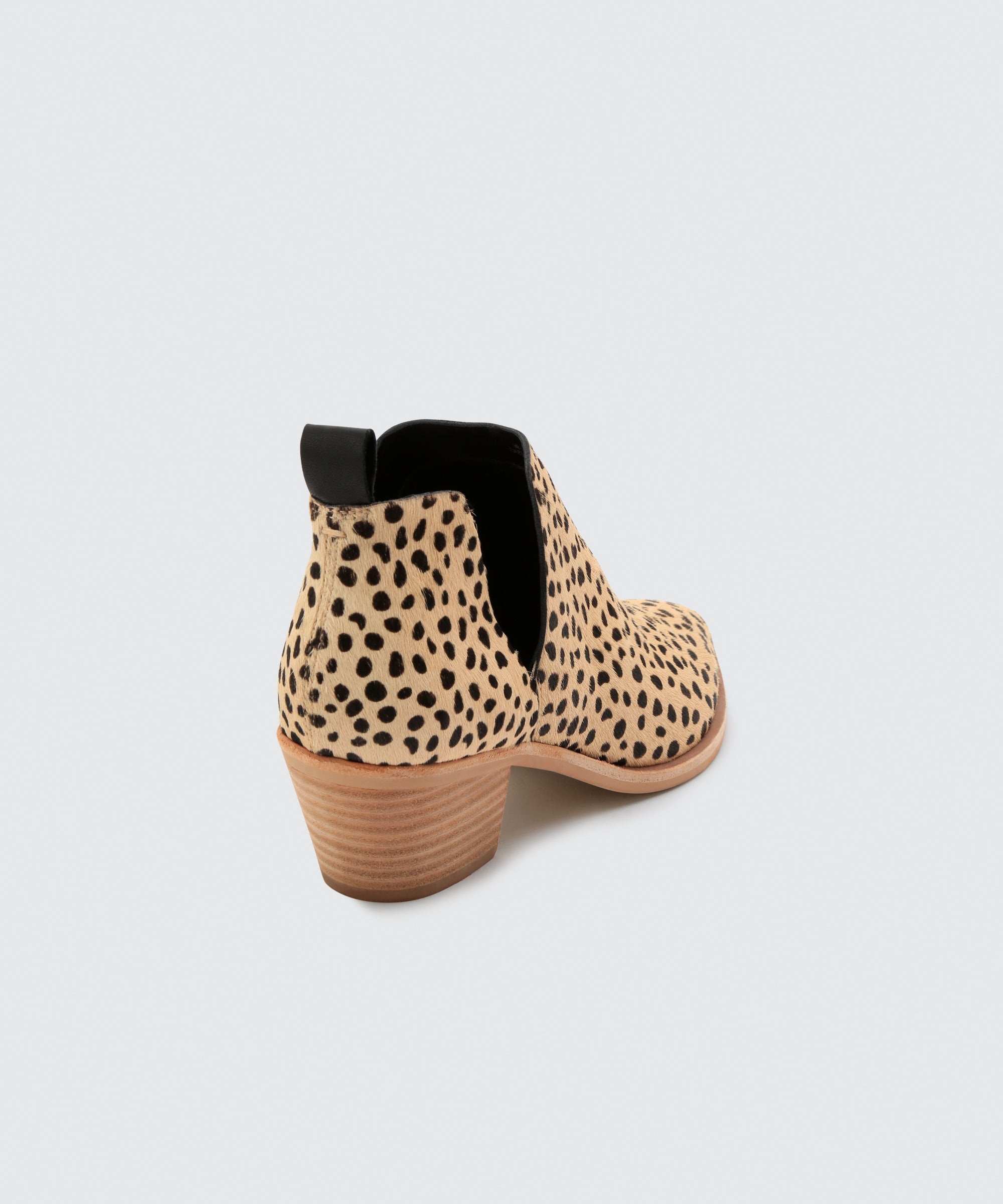 wide width leopard booties