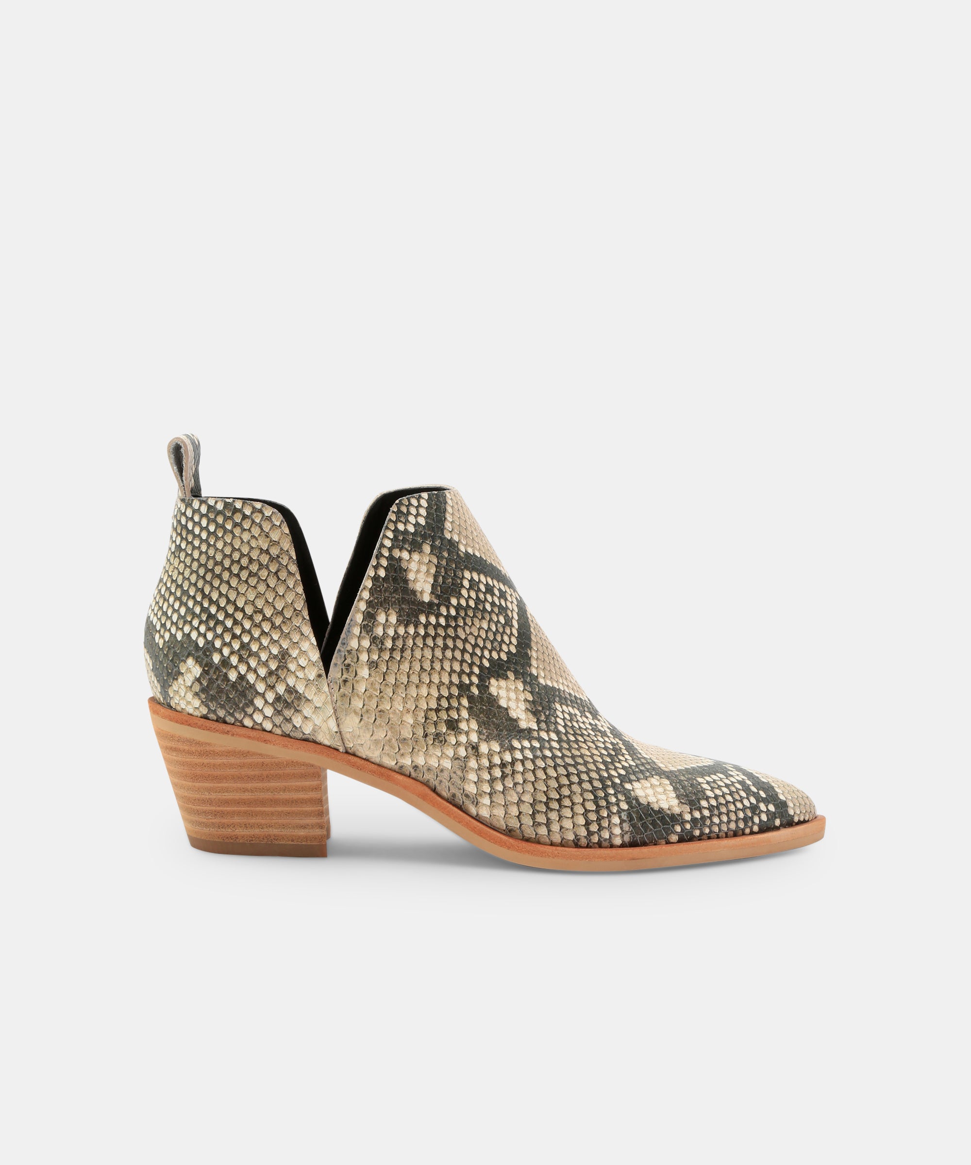 snakeskin booties dolce vita