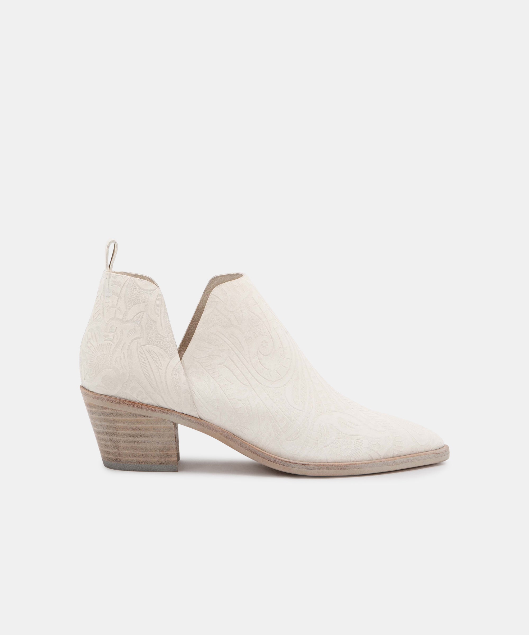 dolce vita white ankle boots