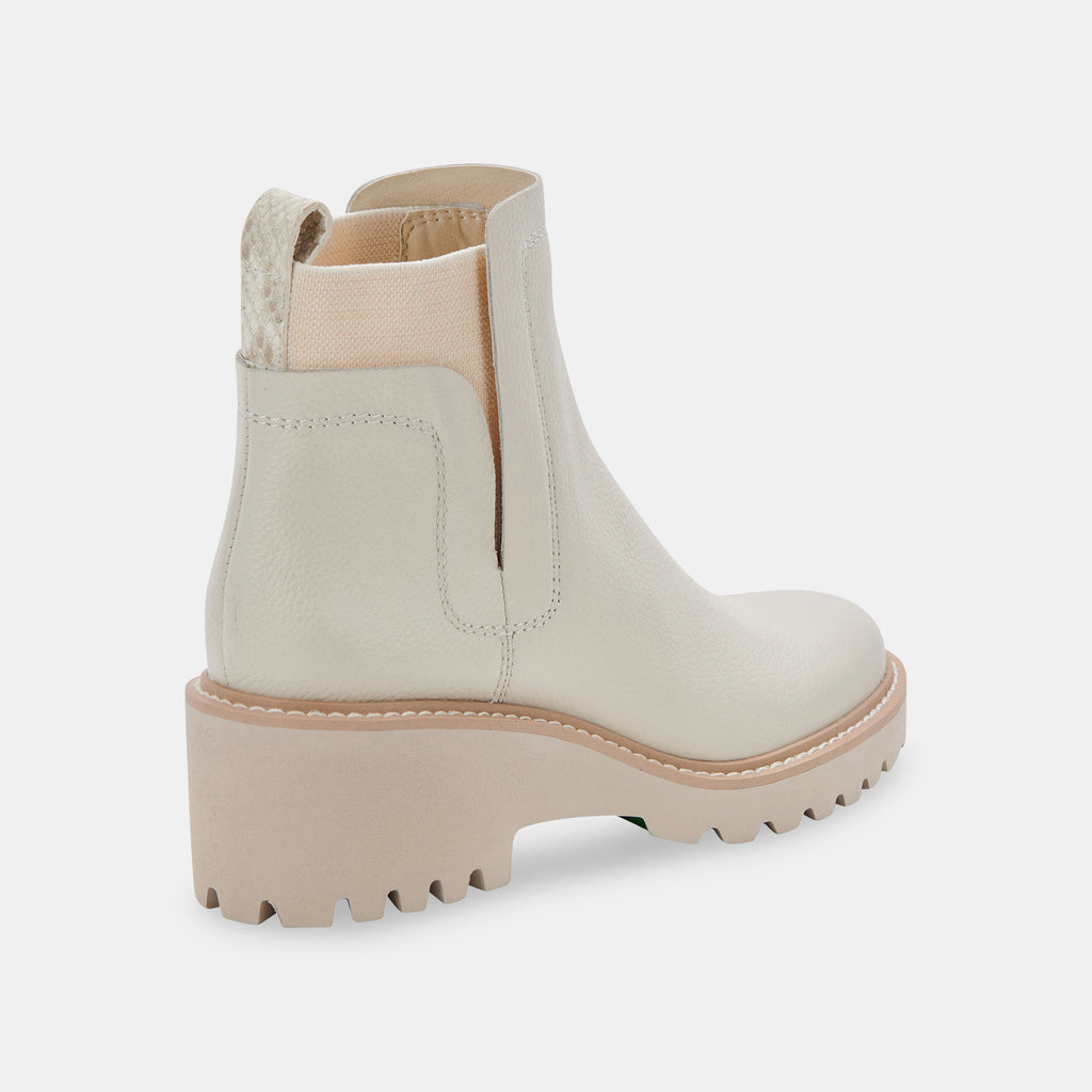 HUEY BOOTS OFF WHITE LEATHER Dolce Vita