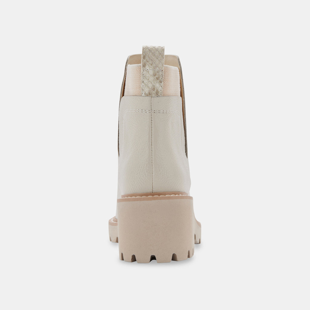 HUEY BOOTS OFF WHITE LEATHER Dolce Vita