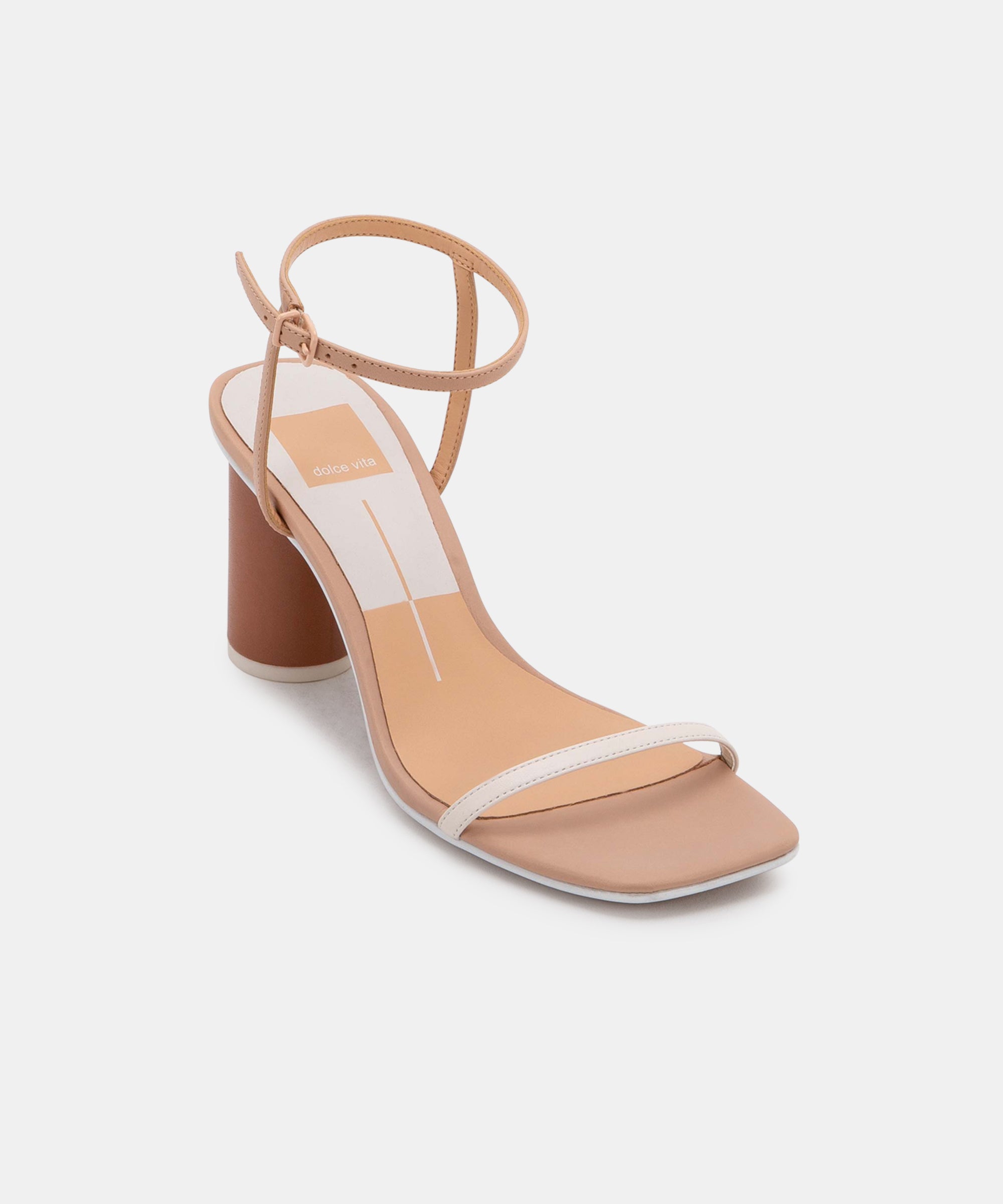 NAOMEY HEELS IN NUDE MULTI LEATHER 