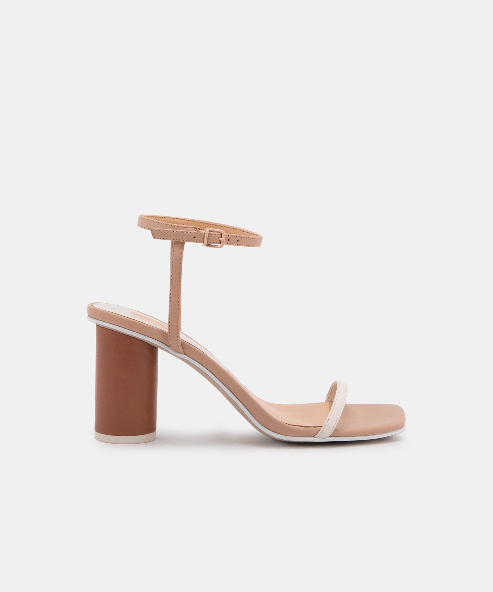 NAOMEY HEELS IN NUDE MULTI LEATHER 