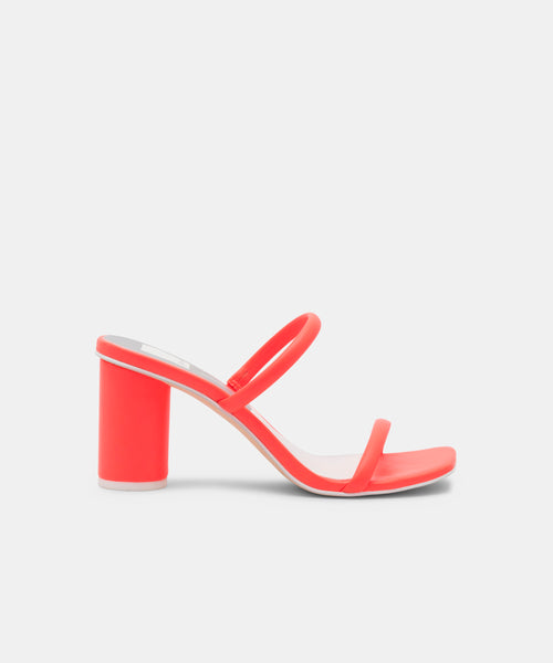 coral orange heels