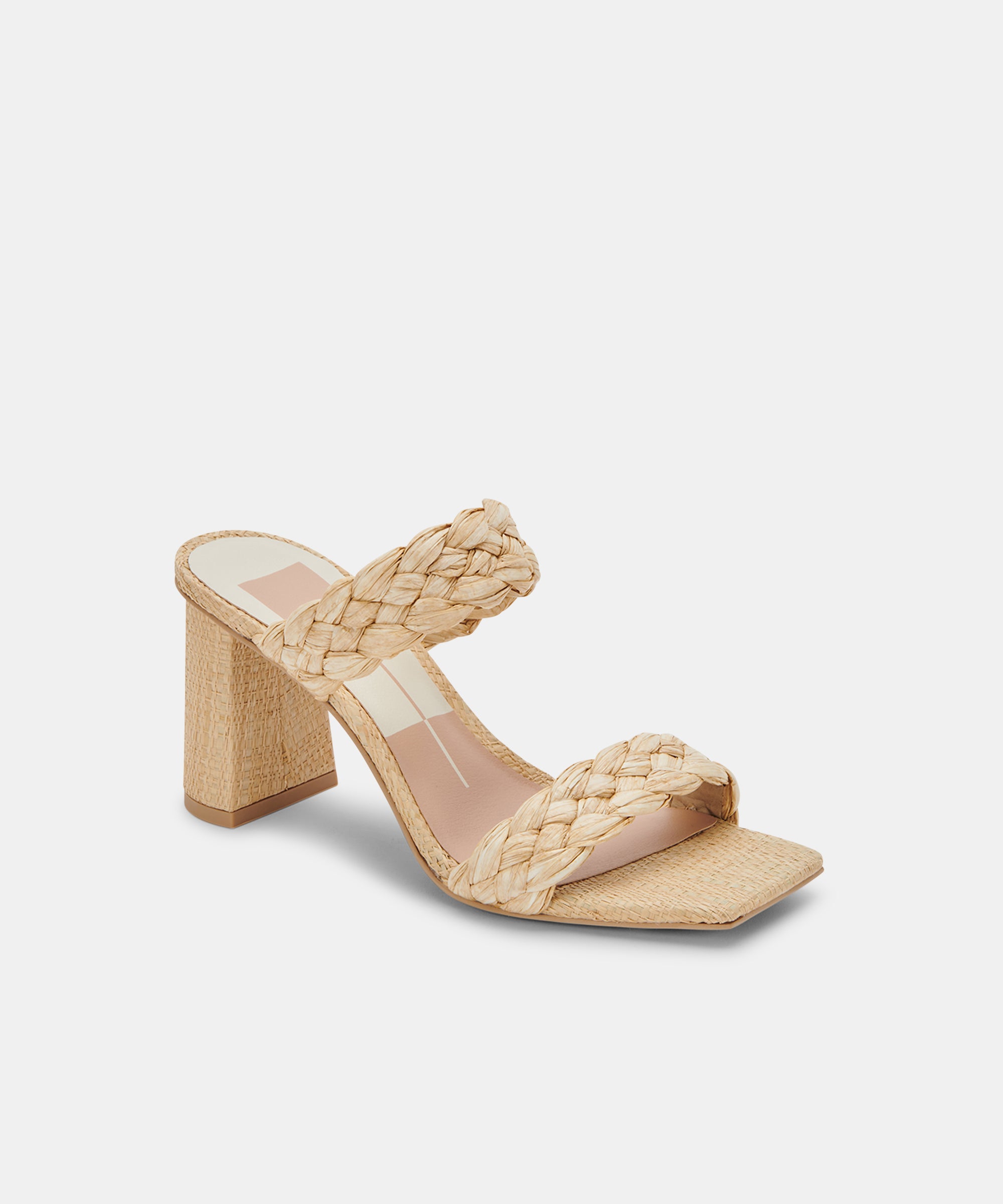 PAILY HEELS IN LT NATURAL RAFFIA – Dolce Vita