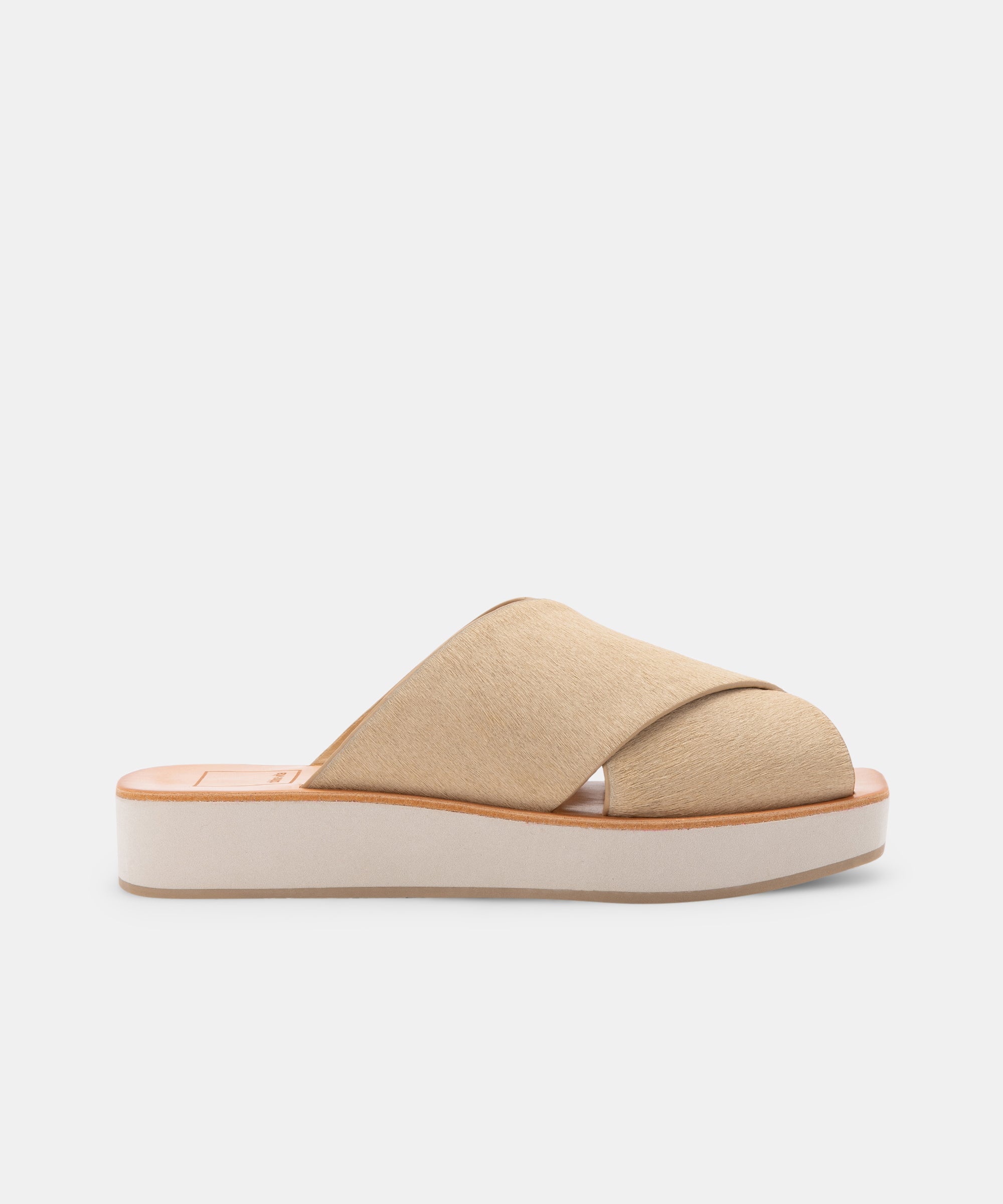 CAPRI SANDALS SAND CALF HAIR – Dolce Vita