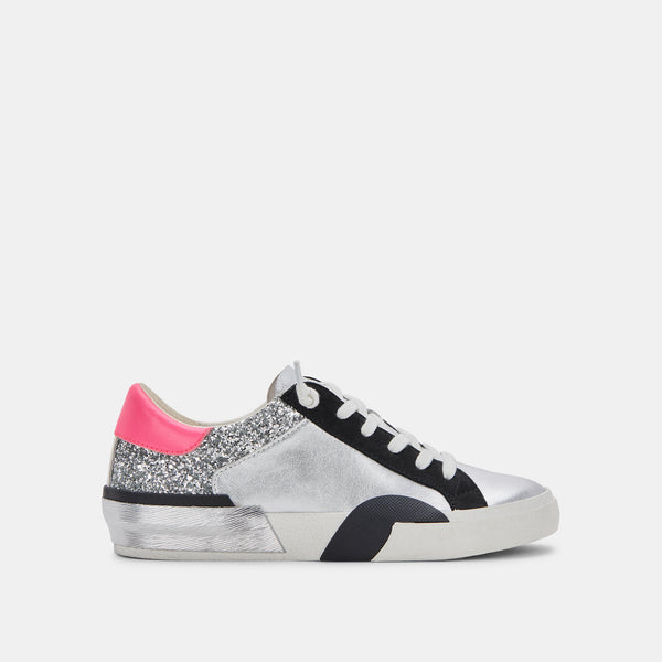 SNEAKERS IN DK SILVER LEATHER – Dolce Vita