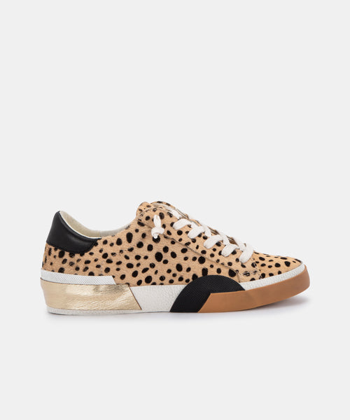 ZINA SNEAKERS IN LEOPARD CALF HAIR 