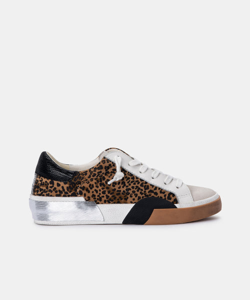 ZINA SNEAKERS IN TAN/BLACK DUSTED 
