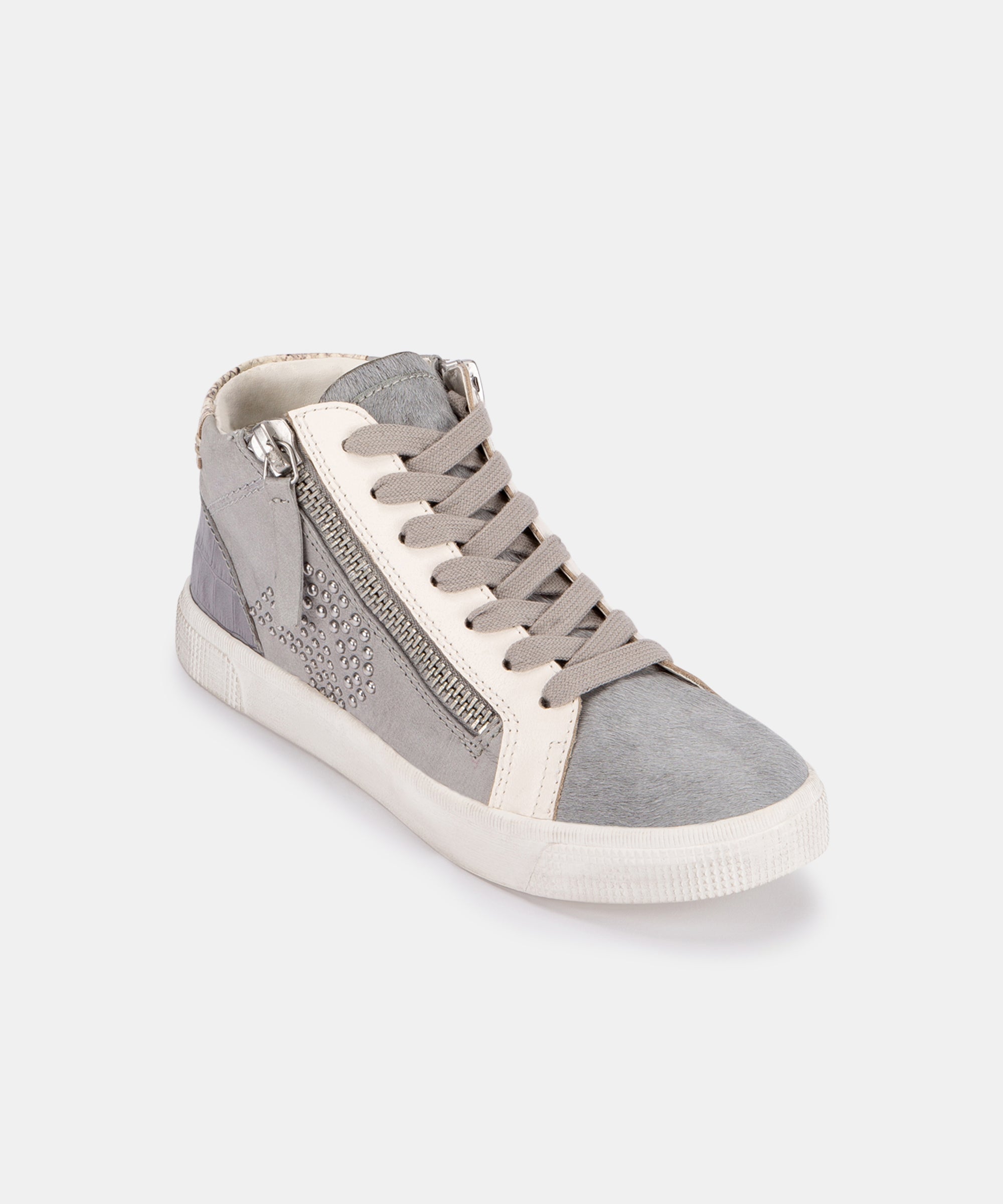 ZONYA SNEAKERS IN GREY MULTI STUDDED 