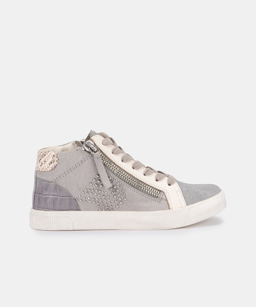 ZONYA SNEAKERS IN GREY MULTI STUDDED 