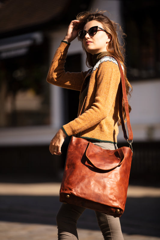 Handmade satchels, totes, messengers, and travel bags by Burghley Bags