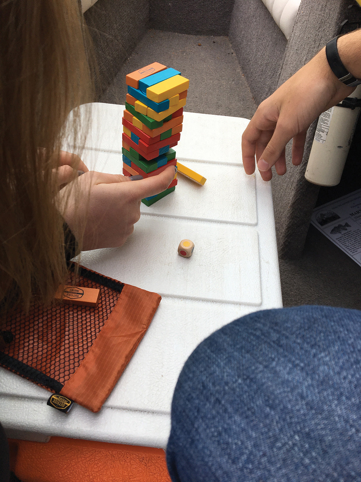 Much fun to be had in a game of Backpack Tumbling Towers.