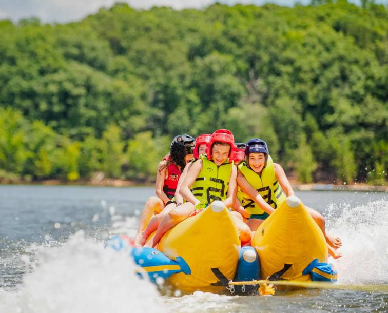Summer campers have a blast with water activities at Camp Ozark.