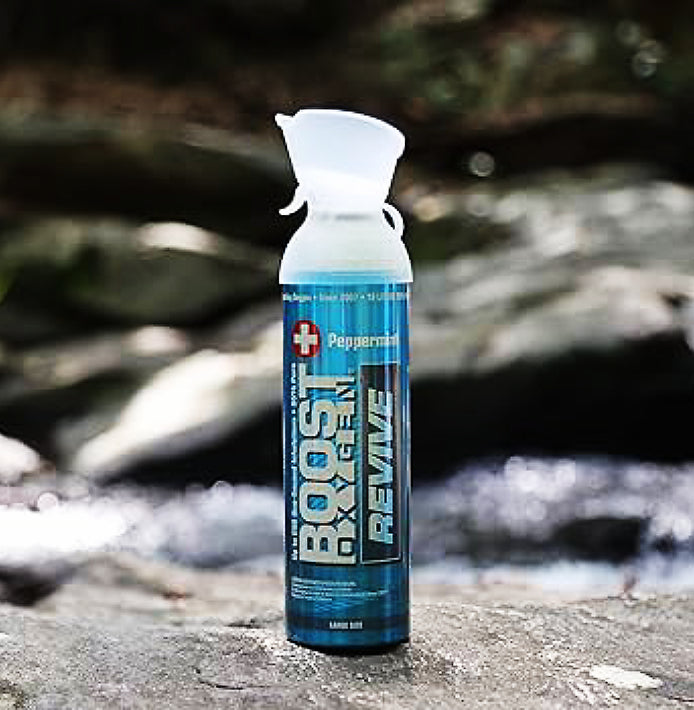 Revive yourself with this helpful oxygen canister when you need a little help catching your breath.