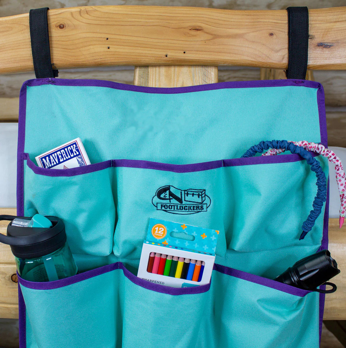 The Bunk Organizer is your camper's ticket to staying tidy and organized throughout their camp stay.