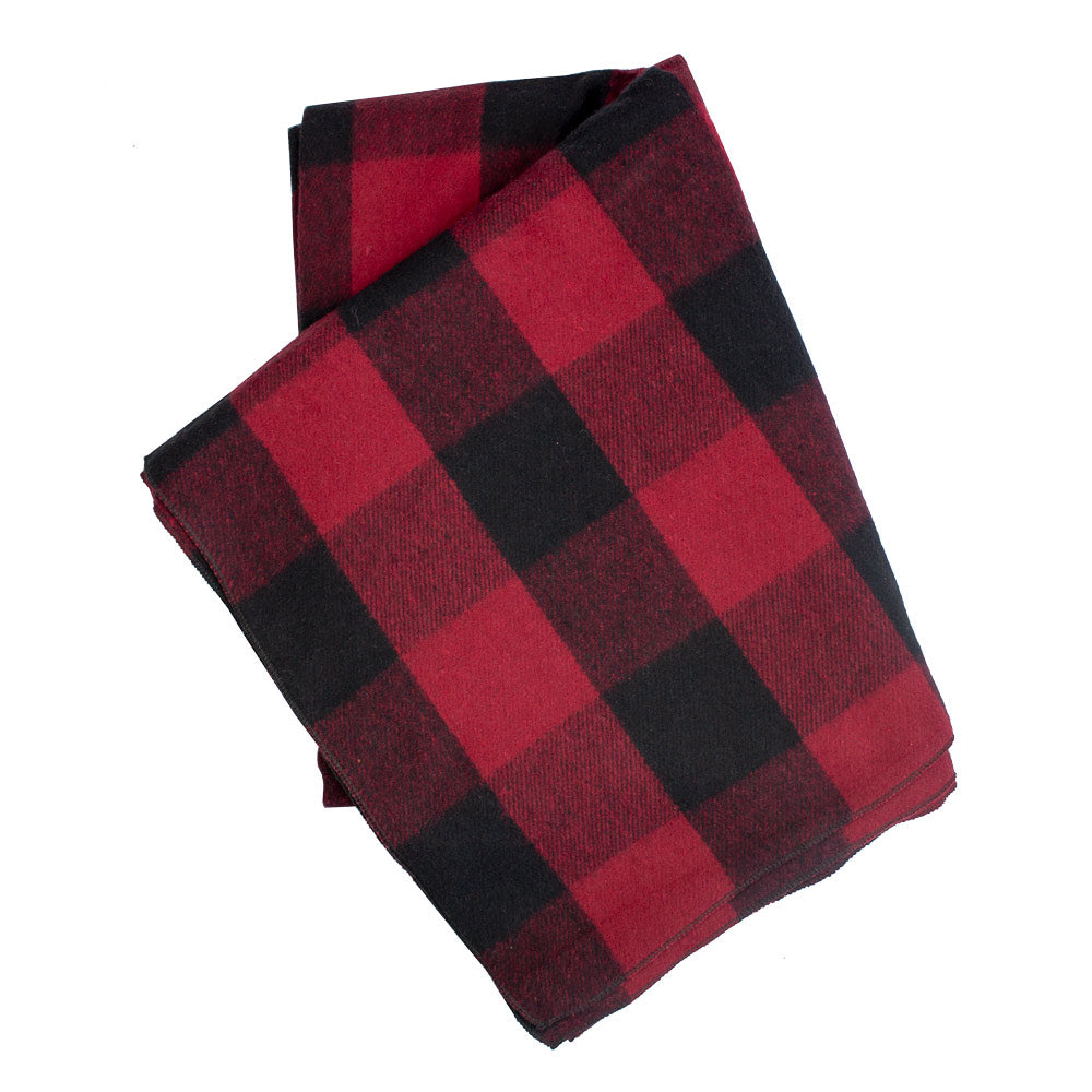 Bunkhouse Plaid Wool Blanket For Summer Camp