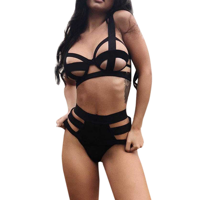 bandage swimsuit high waist