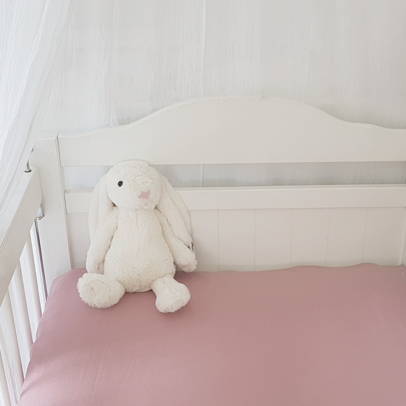 dusky pink cot bedding