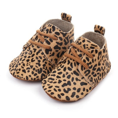 animal print baby shoes