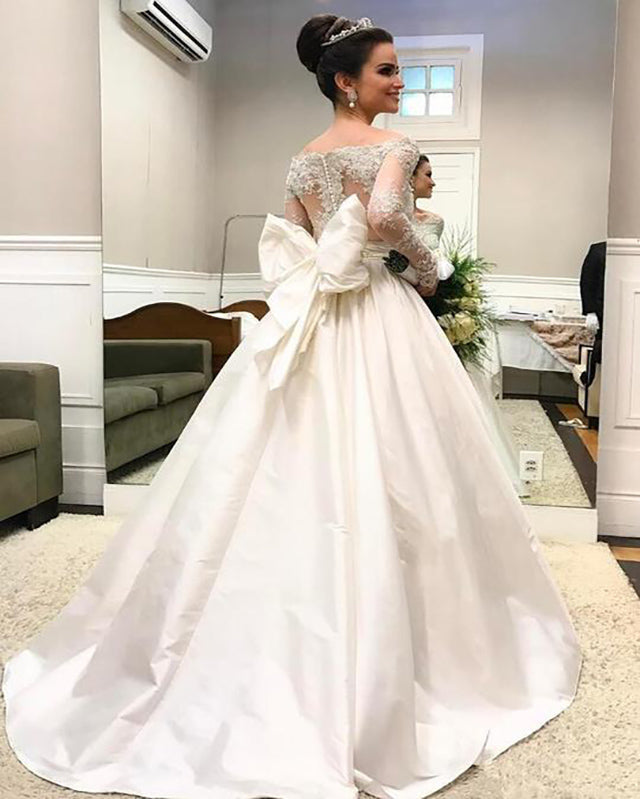 ball gown with bow