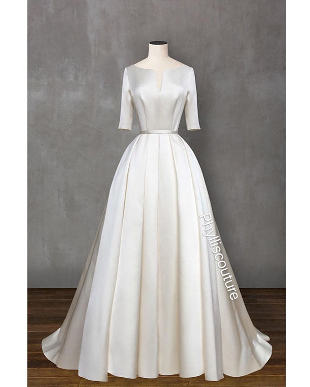 mikado satin wedding dress