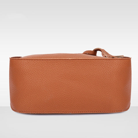 Luxury PU Leather Single Strap Interior Slot Pocket Women Messenger Handbags