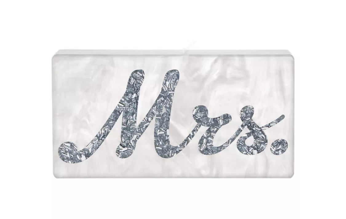 mrs acrylic clutch