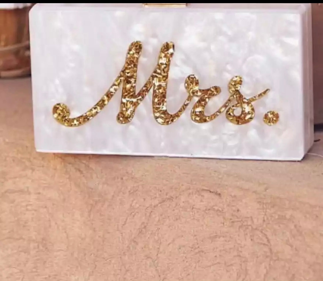 mrs acrylic clutch