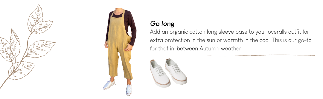 Organic Cotton Long Sleeve Top with Overalls