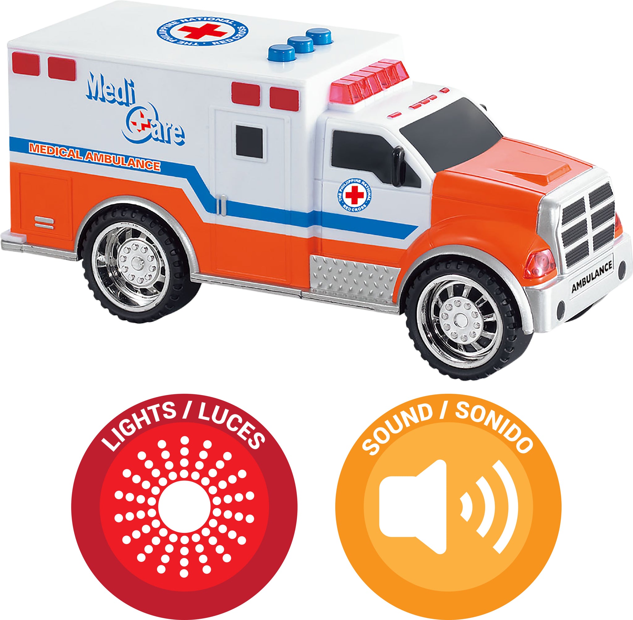 toy ambulance with lights and sound