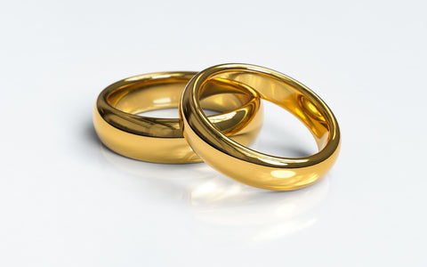 Two Yellow Gold Wedding Band Rings