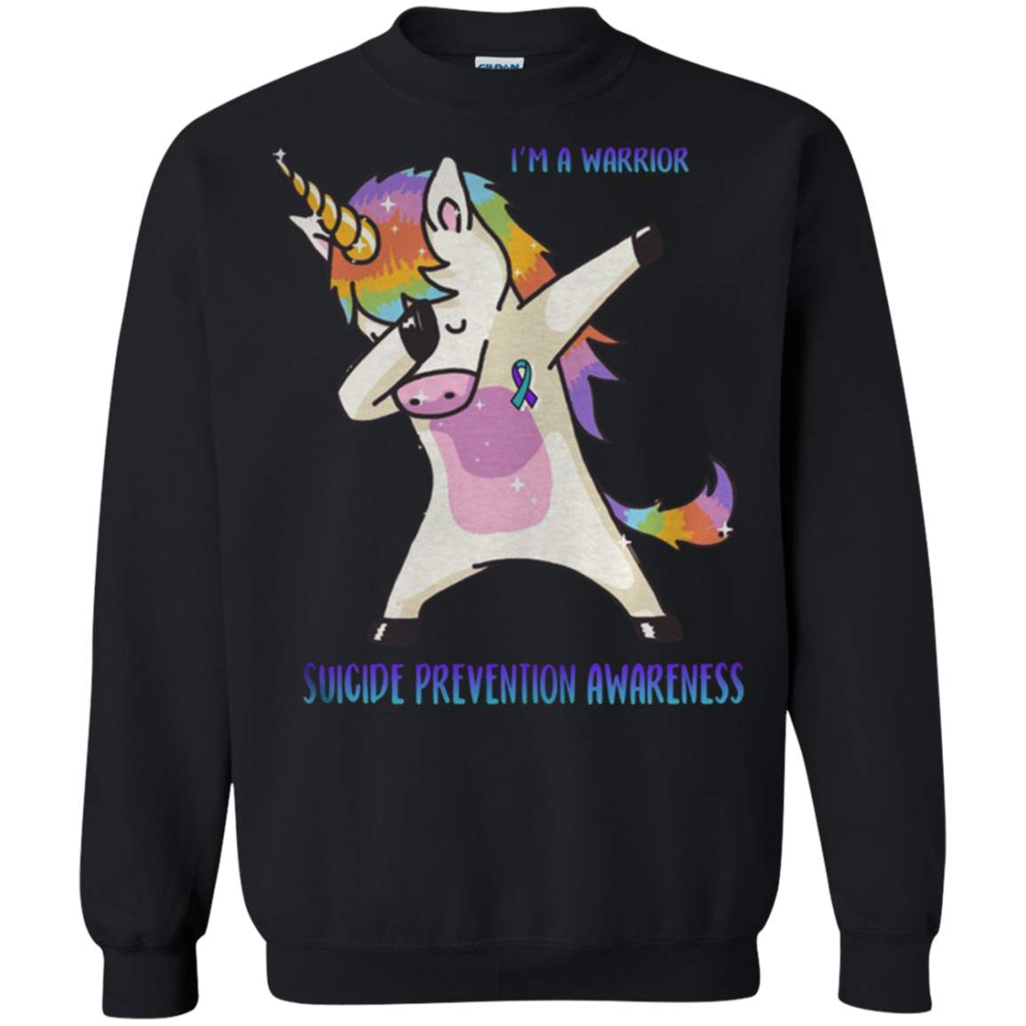 Unicorn Dabbing Iâ™m A Warrior Suicide Prevention Awareness Shirt 