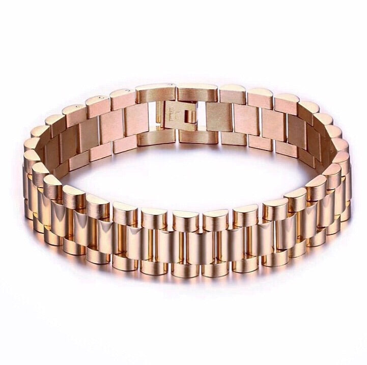 President bracelet rose gold | Luxury Mens bracelet – Emils Jewellery