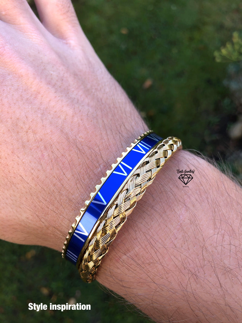 Roman Speed bracelet gold blue | Luxury 