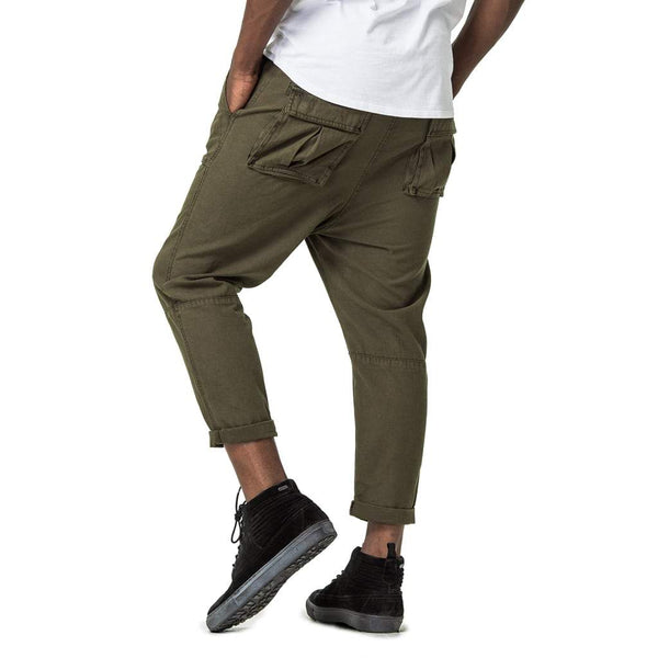 olive cropped pants