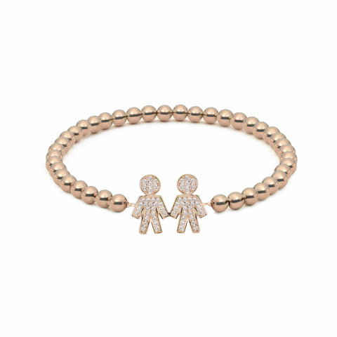 Boy Mom  Initial Bracelet by Jaimie Nicole Jewelry