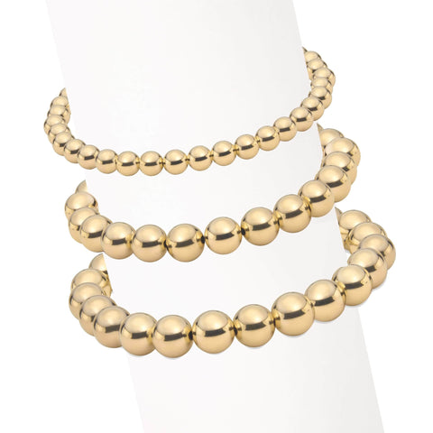 Classic Trio  Gold + Silver + Rose Gold Bracelet Set by Jaimie